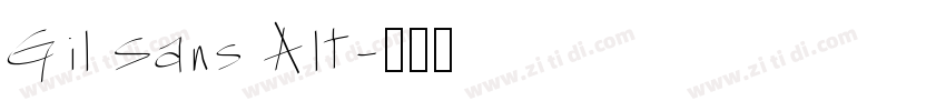Gil Sans Alt字体转换